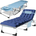 MOPHOTO Folding Chaise Lounge Chair for Beach and Camping