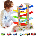 Montessori Toys for 2 3 Year Old Boys Toddlers Car Ramp Toys - Dual