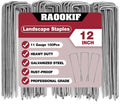12 Inch Galvanized Garden Landscape Staples - Heavy Duty Ground Stakes