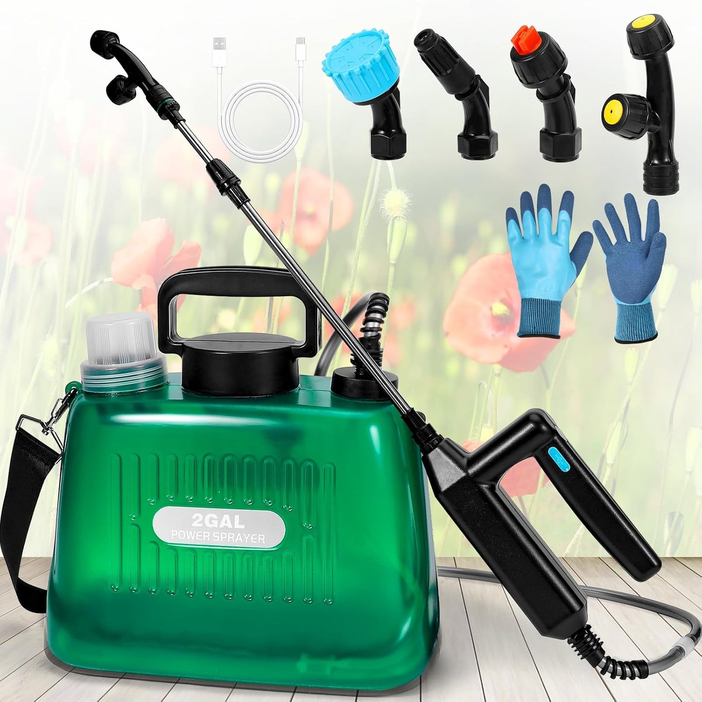 Battery Powered Sprayer 2 Gallon for Efficient Garden Watering