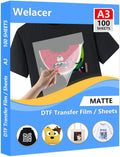 DTF Transfer Film A3 100 Sheets Double-Sided Matte DTF Film - All