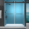 GETPRO Shower Door 69-72in W x 79in H Double Sliding Doors