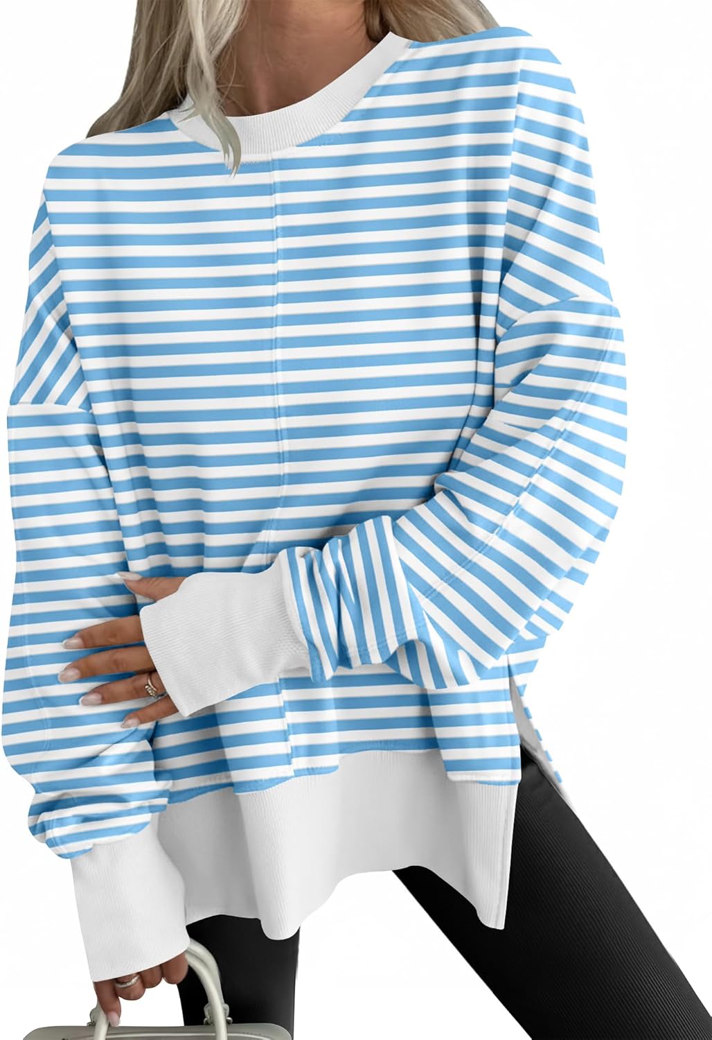 Oversized Sweatshirts for Women with Thumbhole Long Sleeves