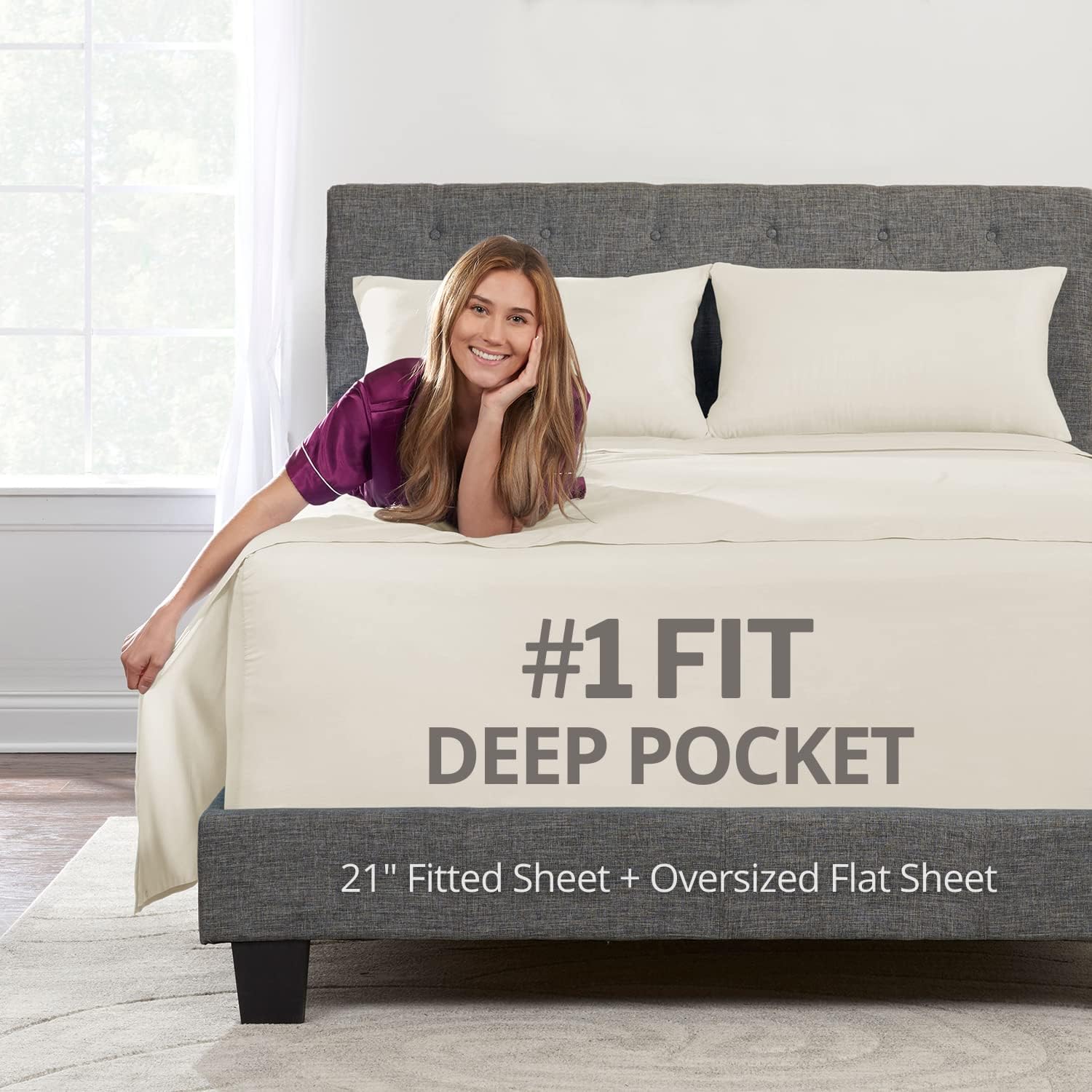 Extra Deep Pocket King Bed Sheets Set for Ultimate Comfort