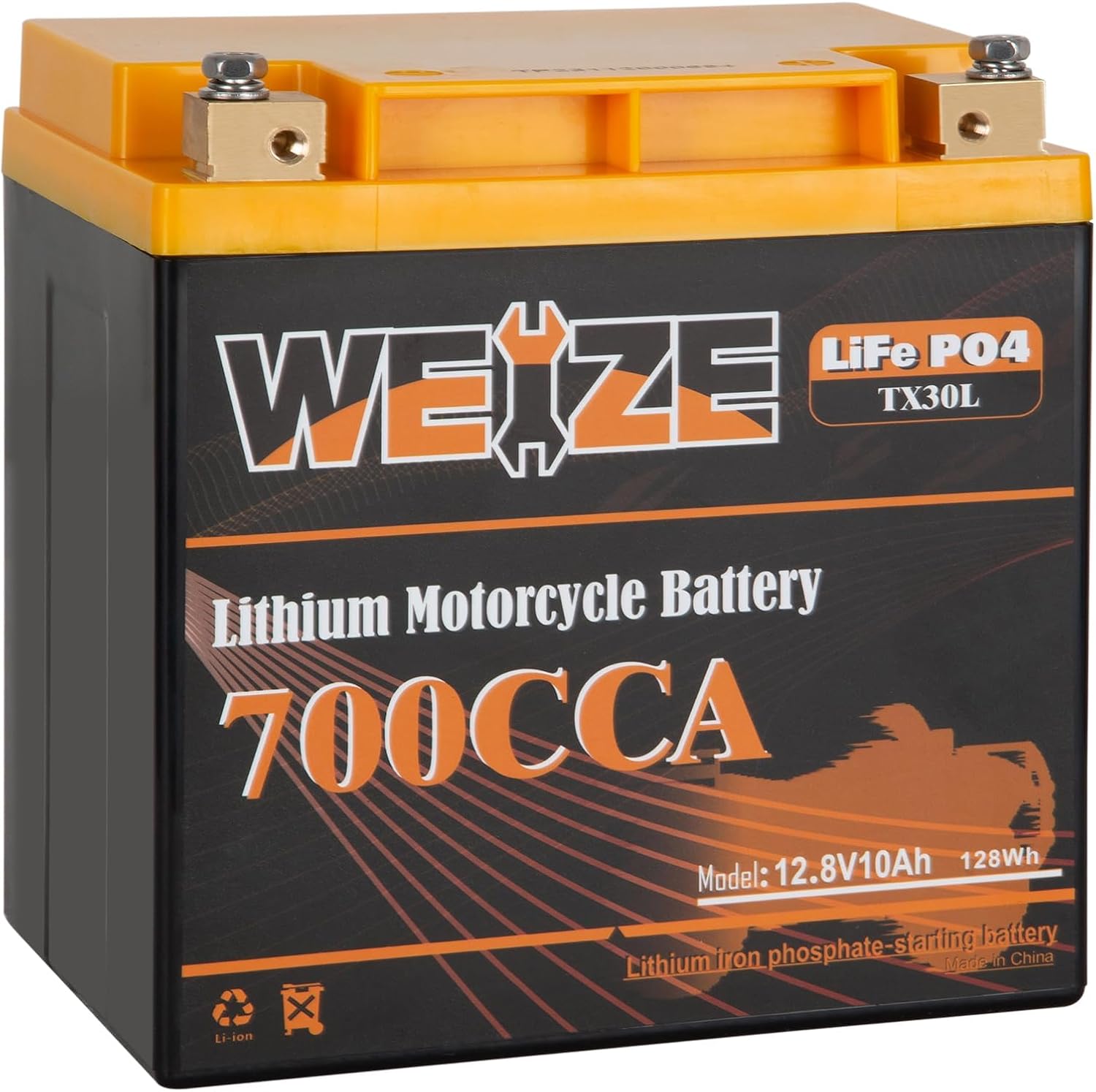 Weize Lithium YTX30L-BS Battery: Powerful 12V 10AH Solution