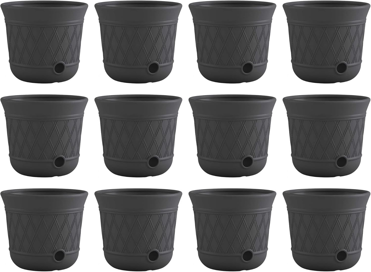 Suncast 14in Round Resin Decorative Garden Hose Storage Pot