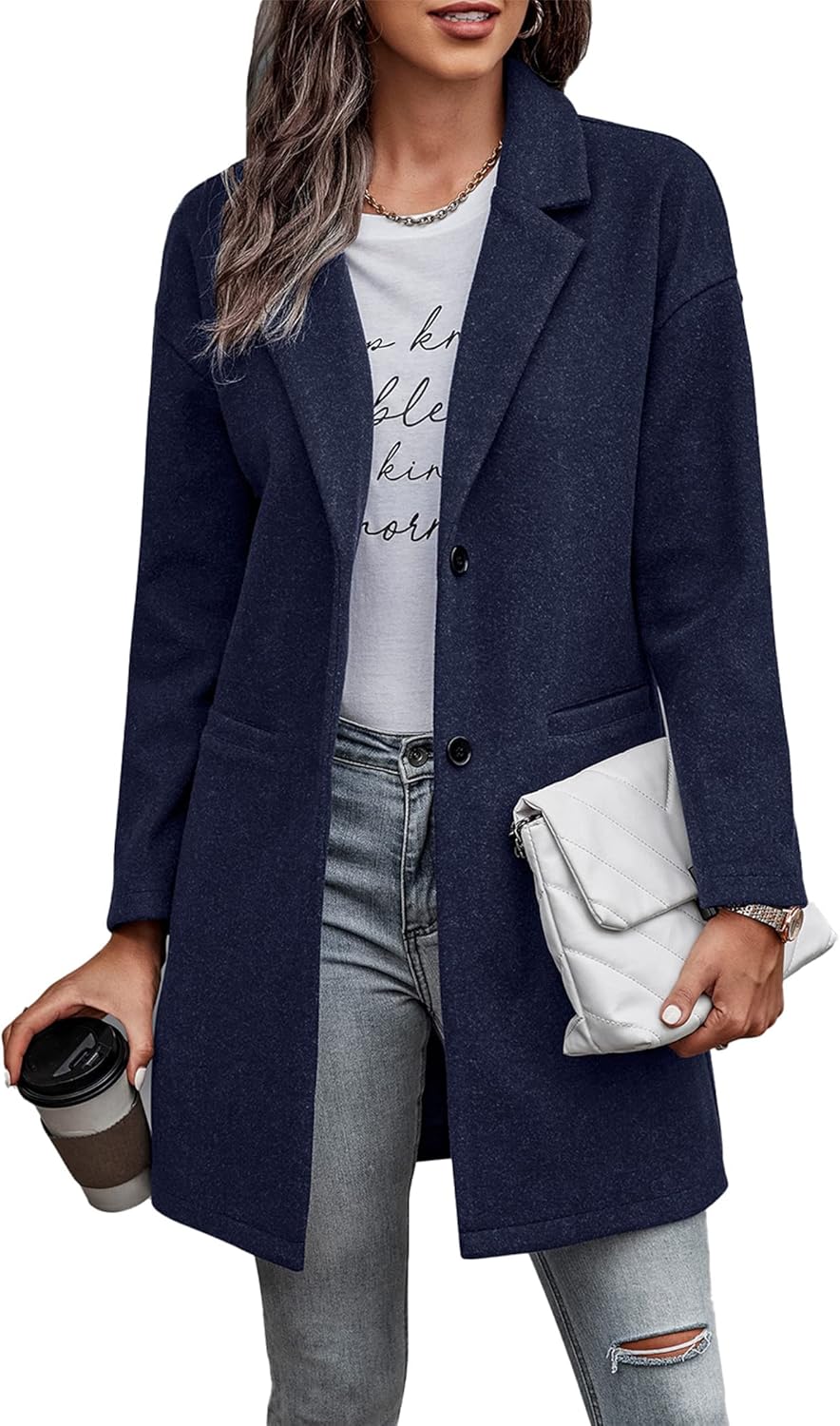 Trendy Fall Casual Women Plaid Shacket Jacket with Pockets