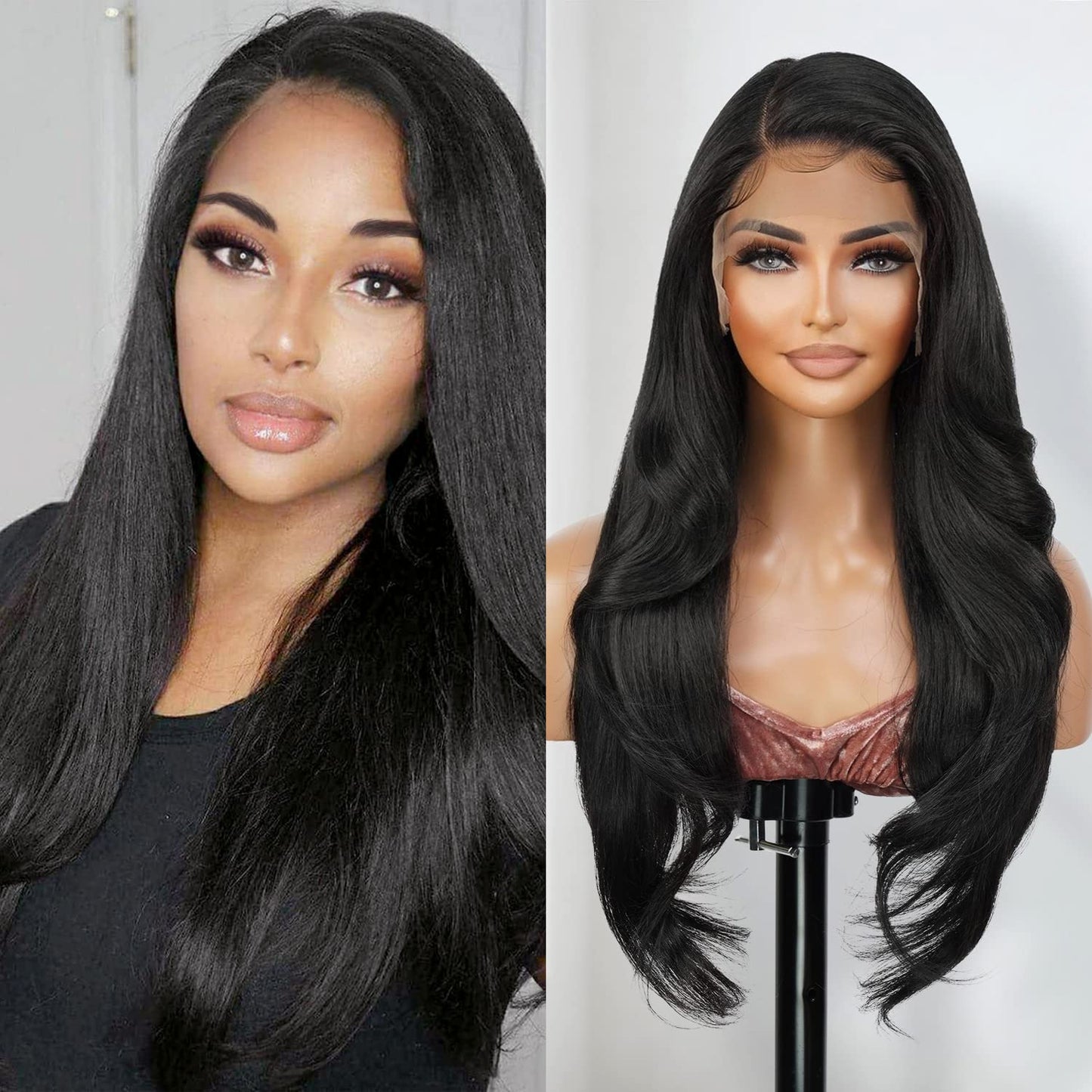 GLAM21USA HD Lace Front Straight Curly Wig for Stunning Styles