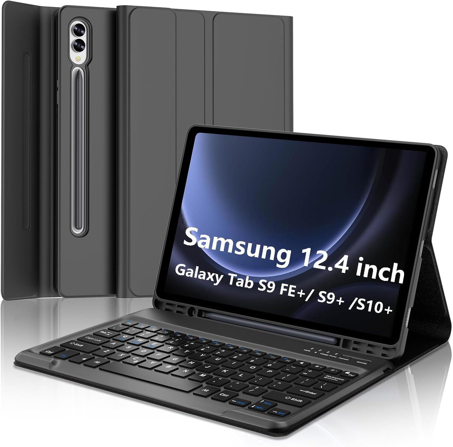 Galaxy Tab S9 FE+ Case with Detachable Bluetooth Keyboard
