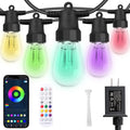 Outdoor String Lights 100FT - Color Changing Patio LED String Lights