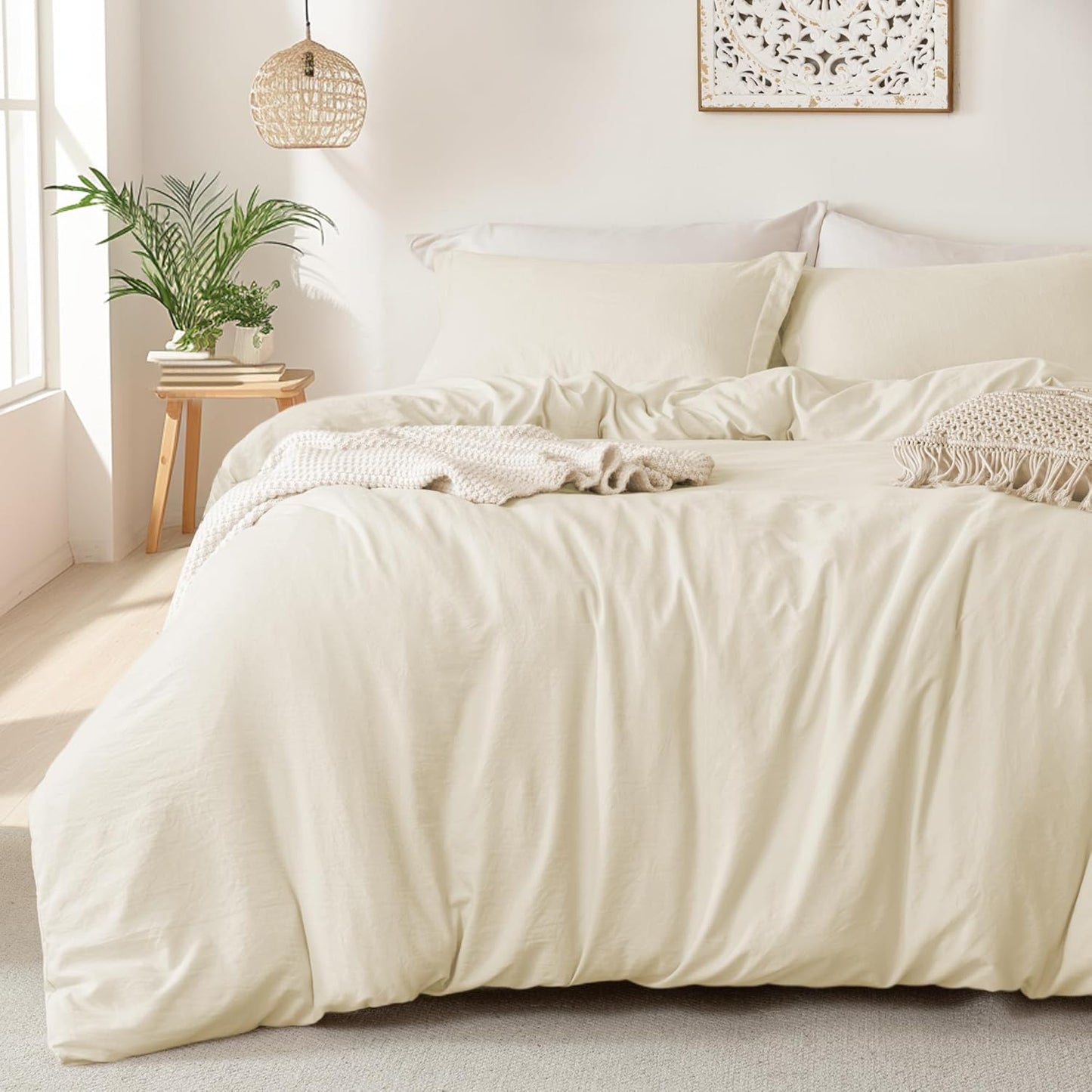 MILDLY Super Soft Duvet Cover Set - 100% Washed Microfiber