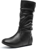 Girl's Faux Fur Lined Knee High Winter Riding Boots - Warm Fit