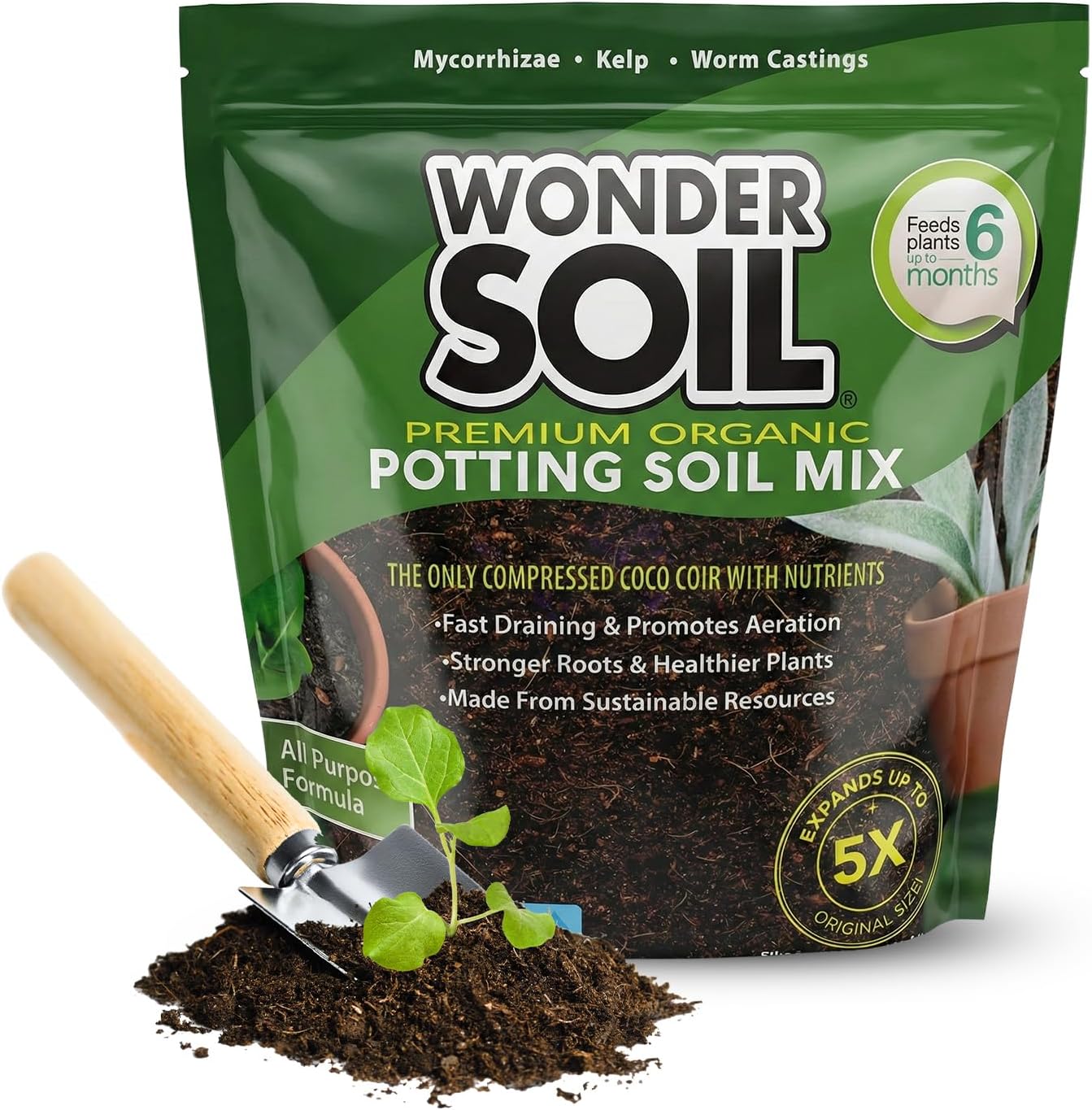 WONDER SOIL Organic Potting Soil for Fast Germination & Growth