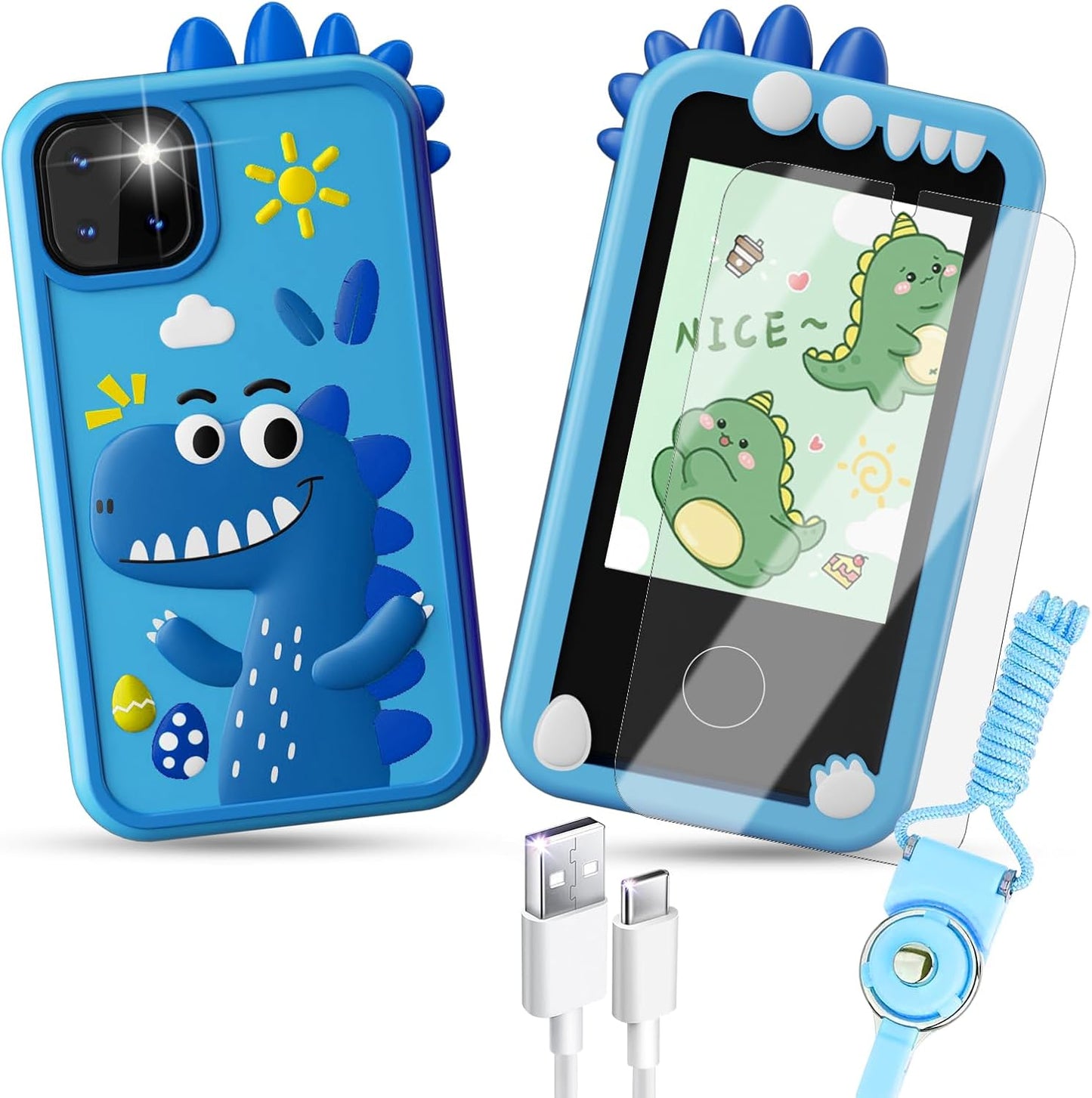 Touchscreen Dinosaur Cell Phone for Kids - Interactive Learning Toy
