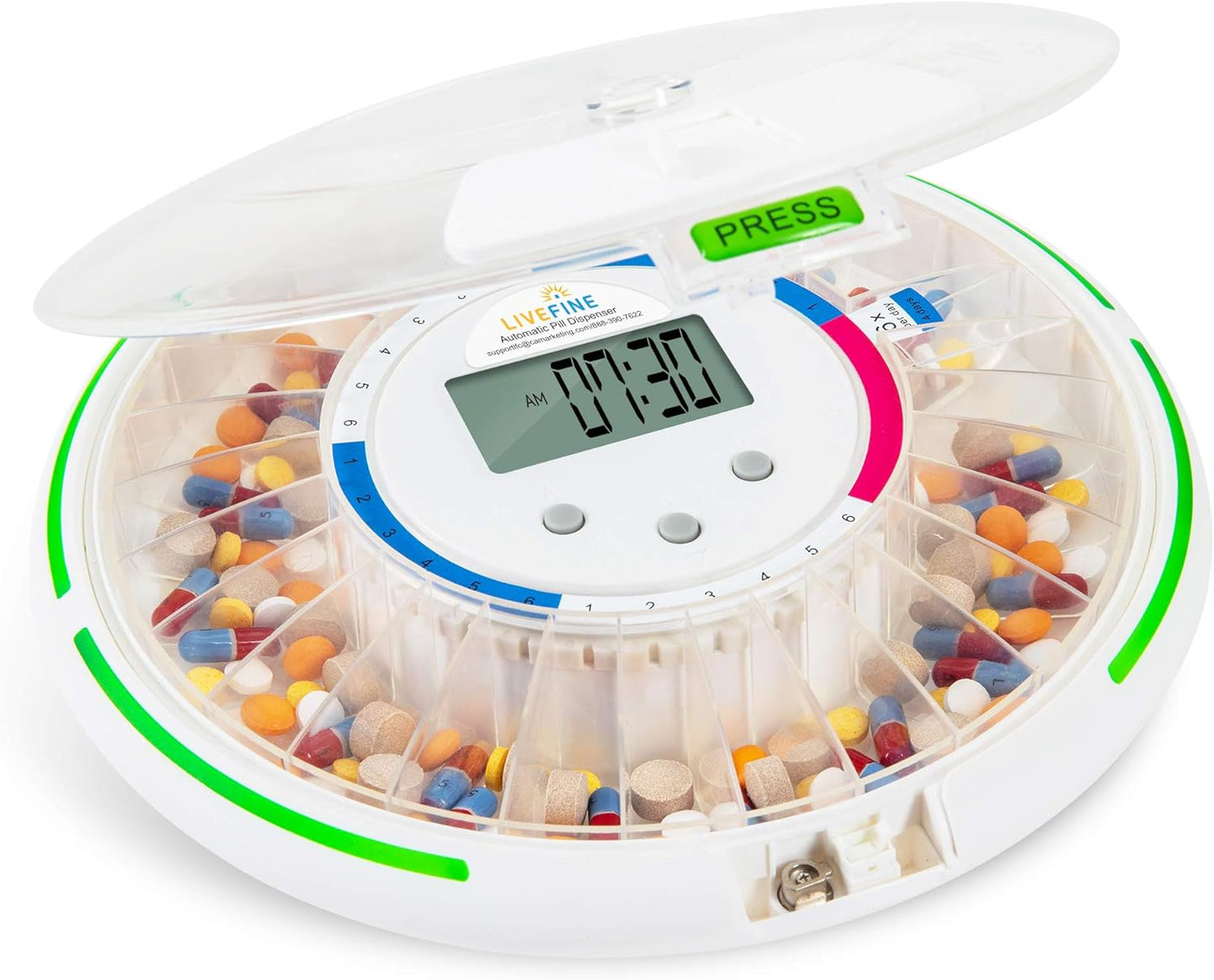 Live Fine Automatic Pill Dispenser with 28-Day Organizer