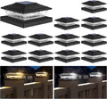 Solar Post Cap Lights 12 Pack - Bright Dual Color Deck & Fence