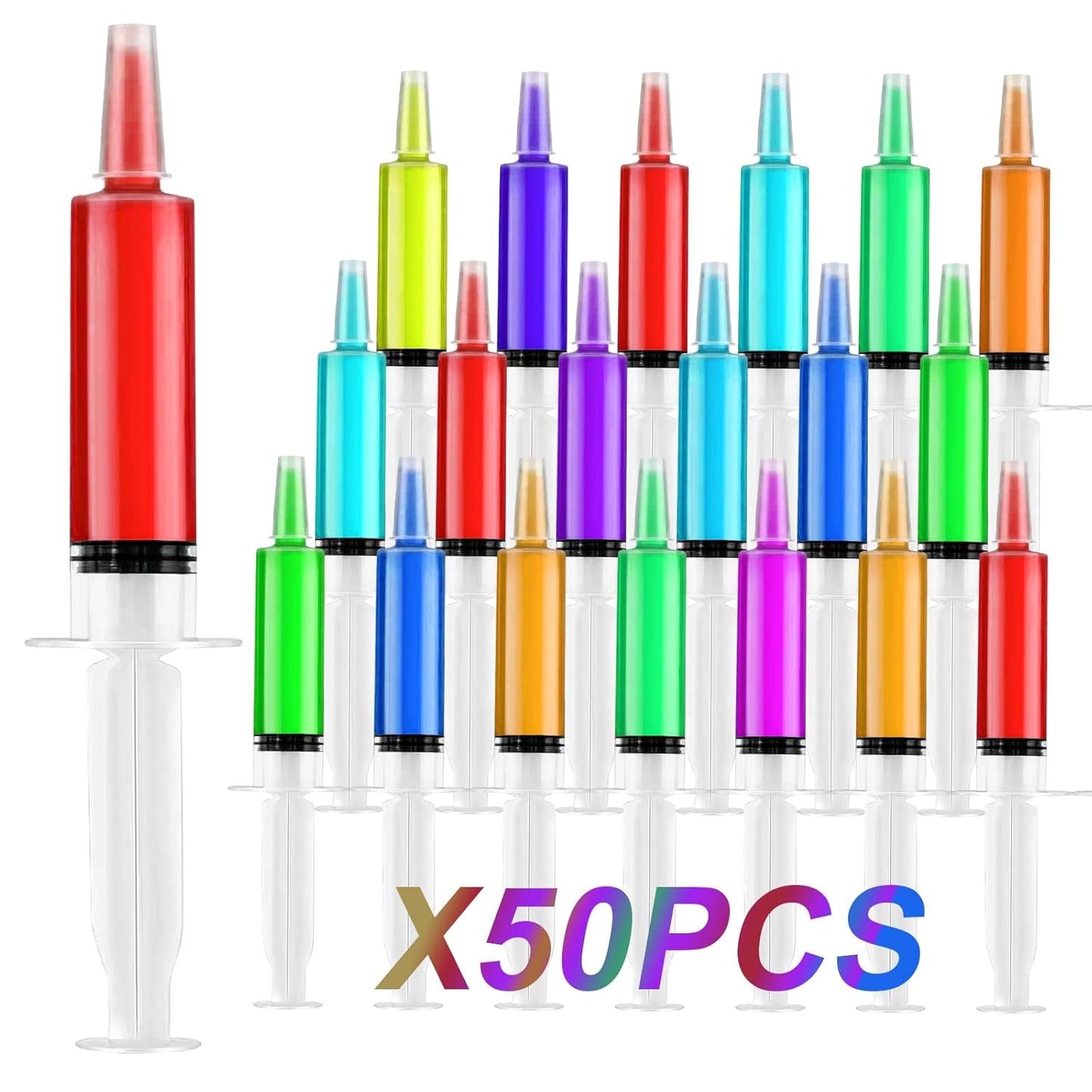 50 Packs 60mL Jello Shot Syringes for Fun Parties and Events