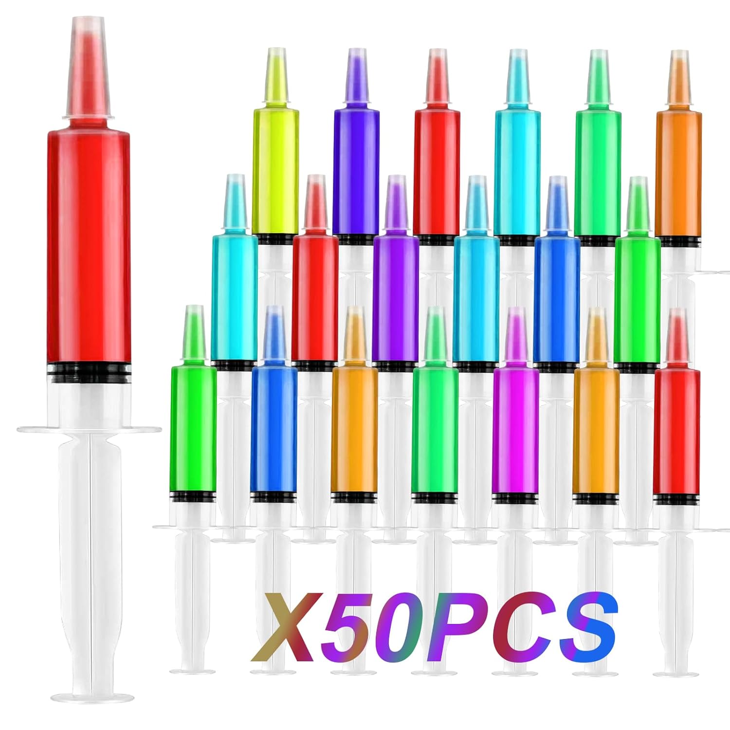 50 Packs 60mL Jello Shot Syringes for Fun Parties and Events