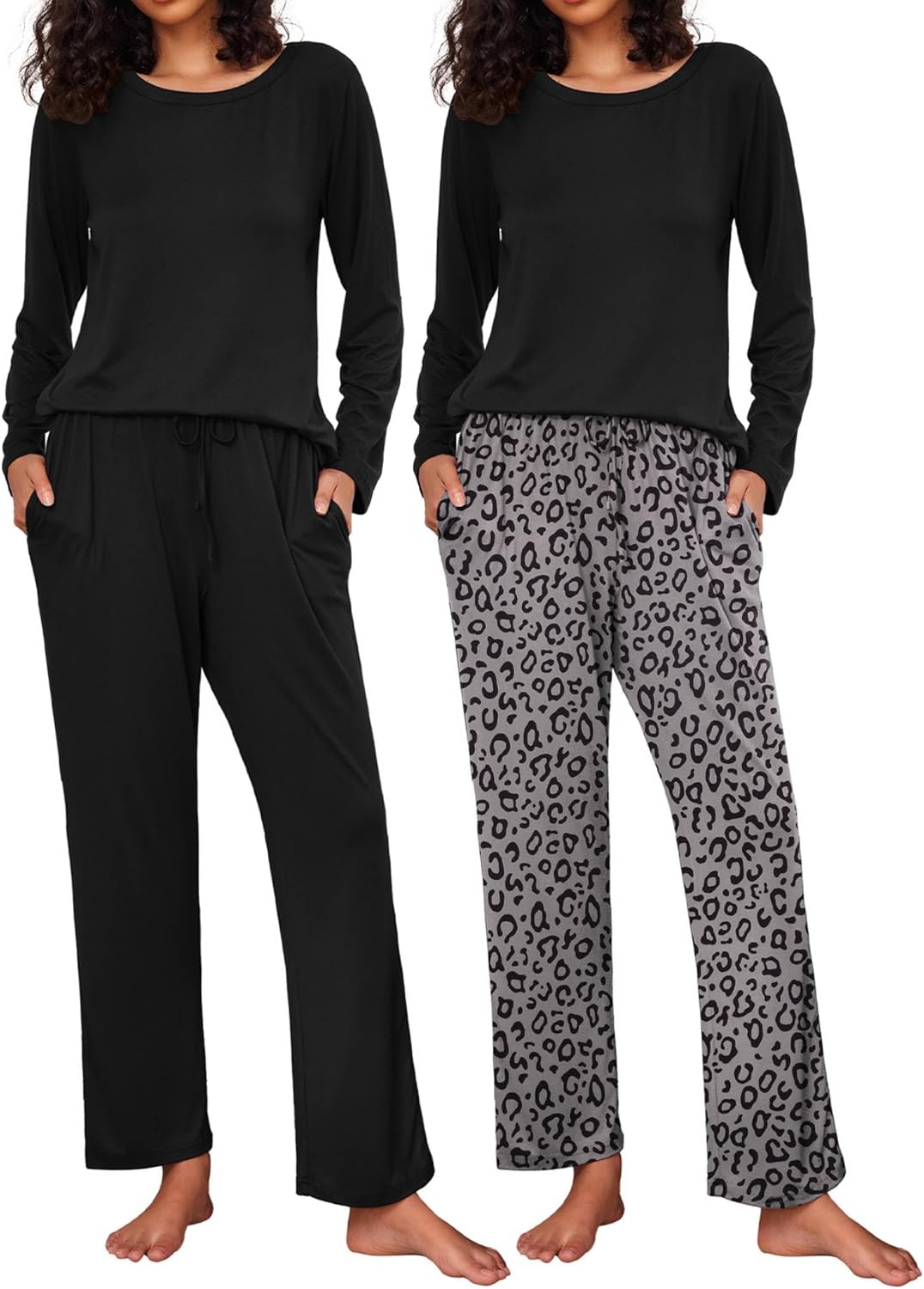 Ekouaer Womens Pajama Sets Long Sleeve Pjs Lounge Set Comfort