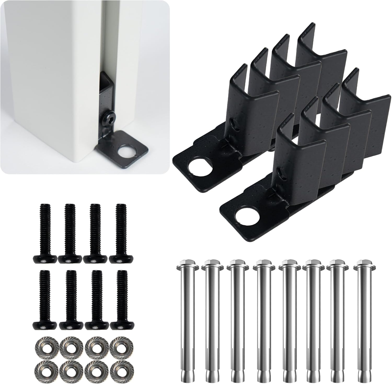 Kozyard Ground Mounting Kit for 4-Panel Privacy Screens
