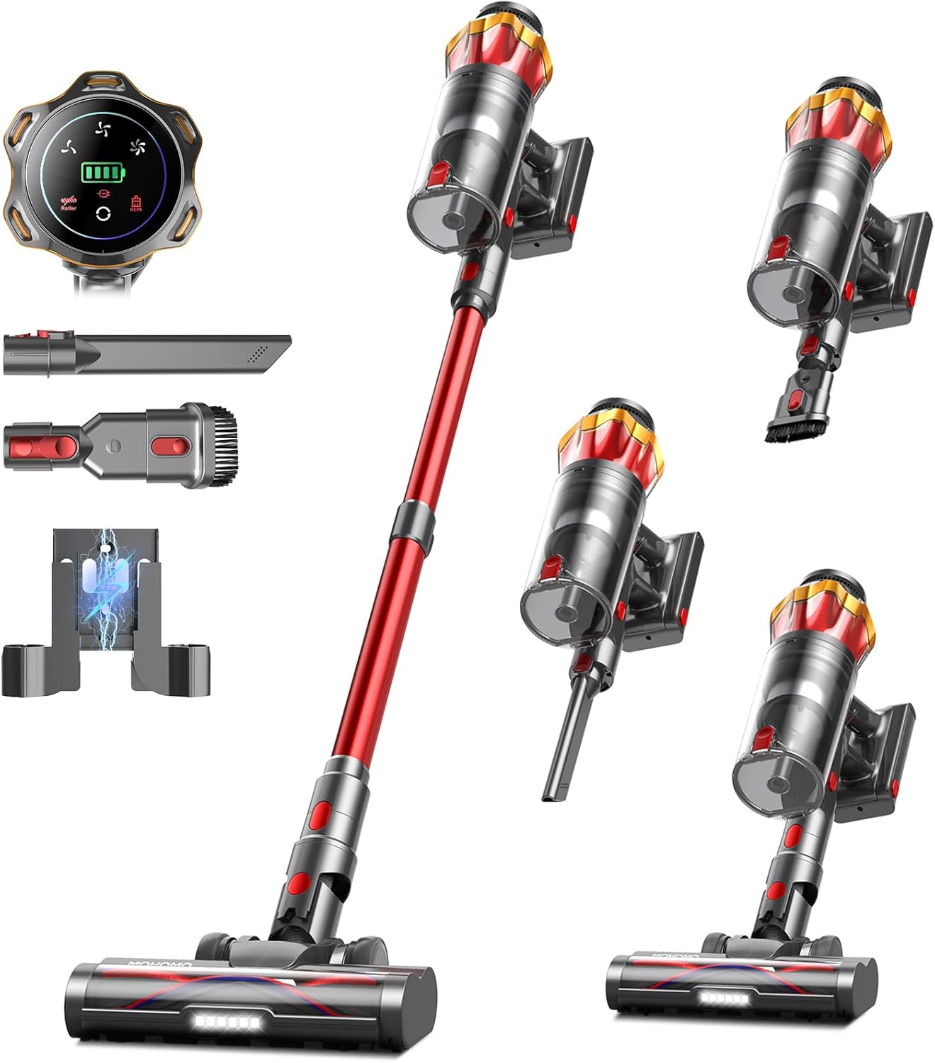 Cordless Vacuum Cleaner with 600W Suction Power for Home Use
