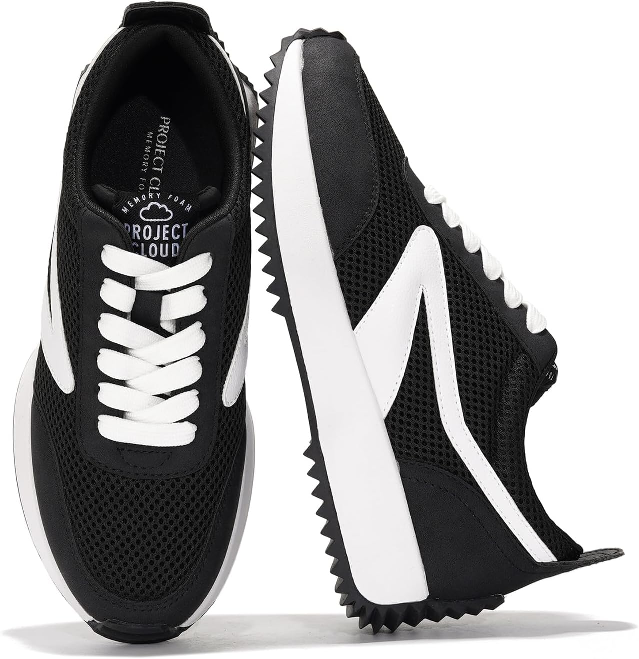 Project Cloud Womens Sneakers with Memory Foam and Non-Slip Sole