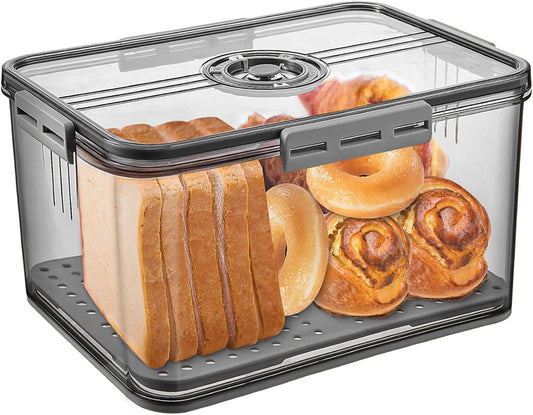 Airtight Bread Box with Time Recording for Fresh Storage