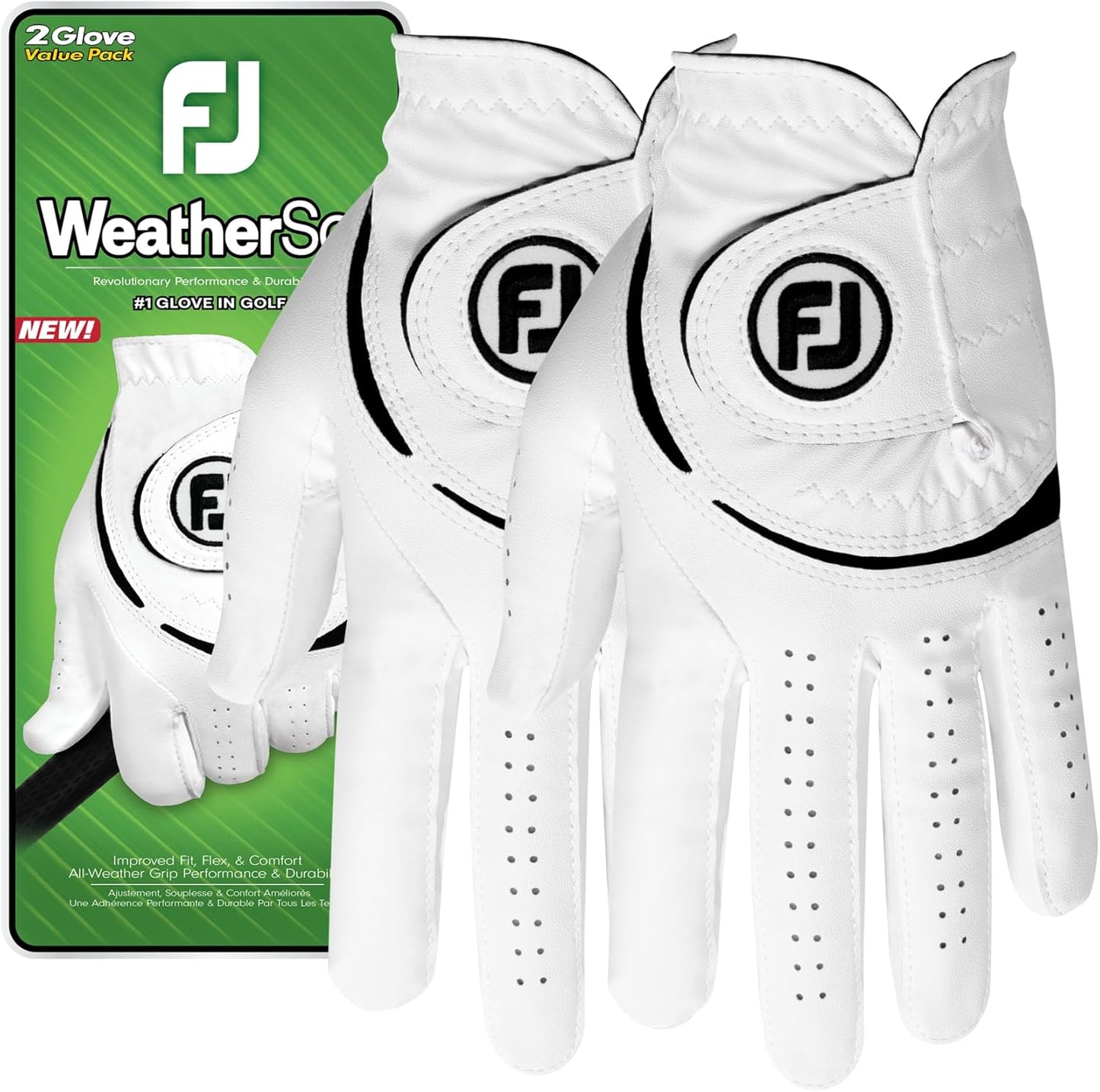 FootJoy WeatherSof 2-Pack Golf Gloves - All-Weather Performance!