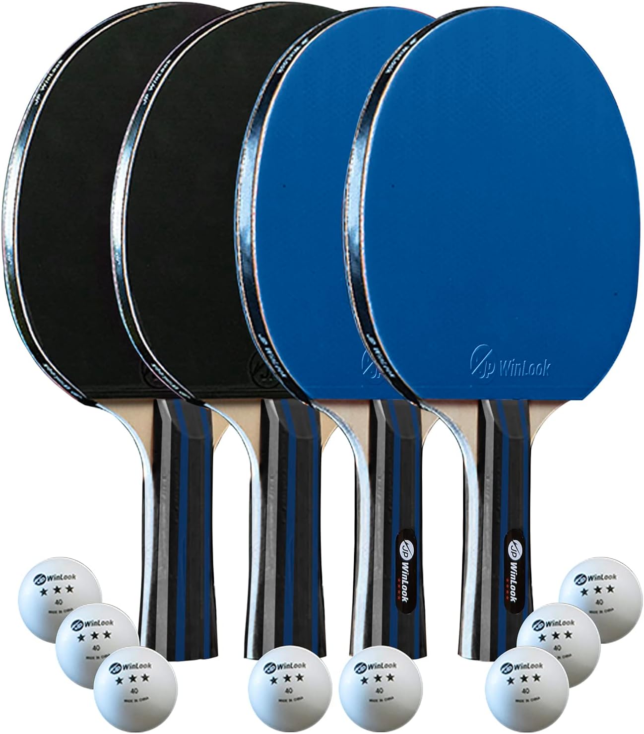 JP WinLook Ping Pong Paddles Set for Indoor and Outdoor Fun