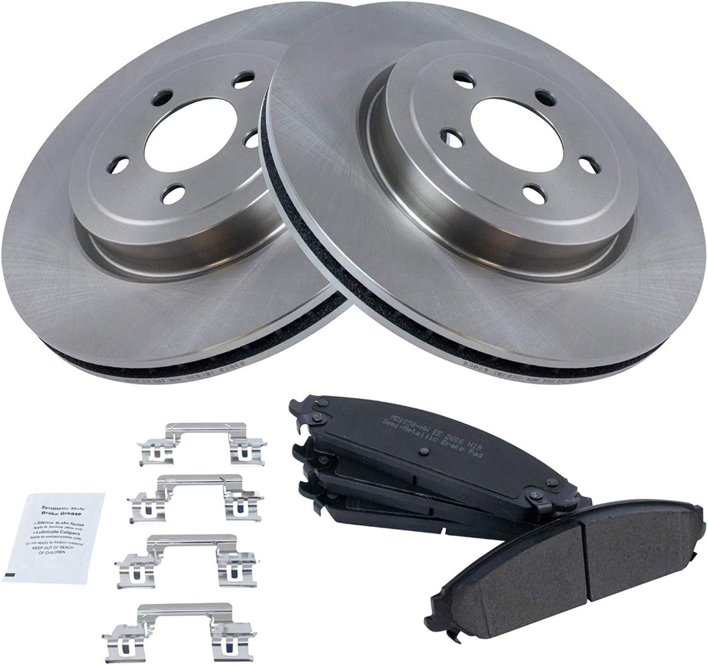 TRQ Front Brake Pad & Rotor Kit for Chrysler 300 and Dodge