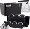 LifeBox 6 Ice Ball Maker Mold - Crystal Clear Whiskey Ice Balls