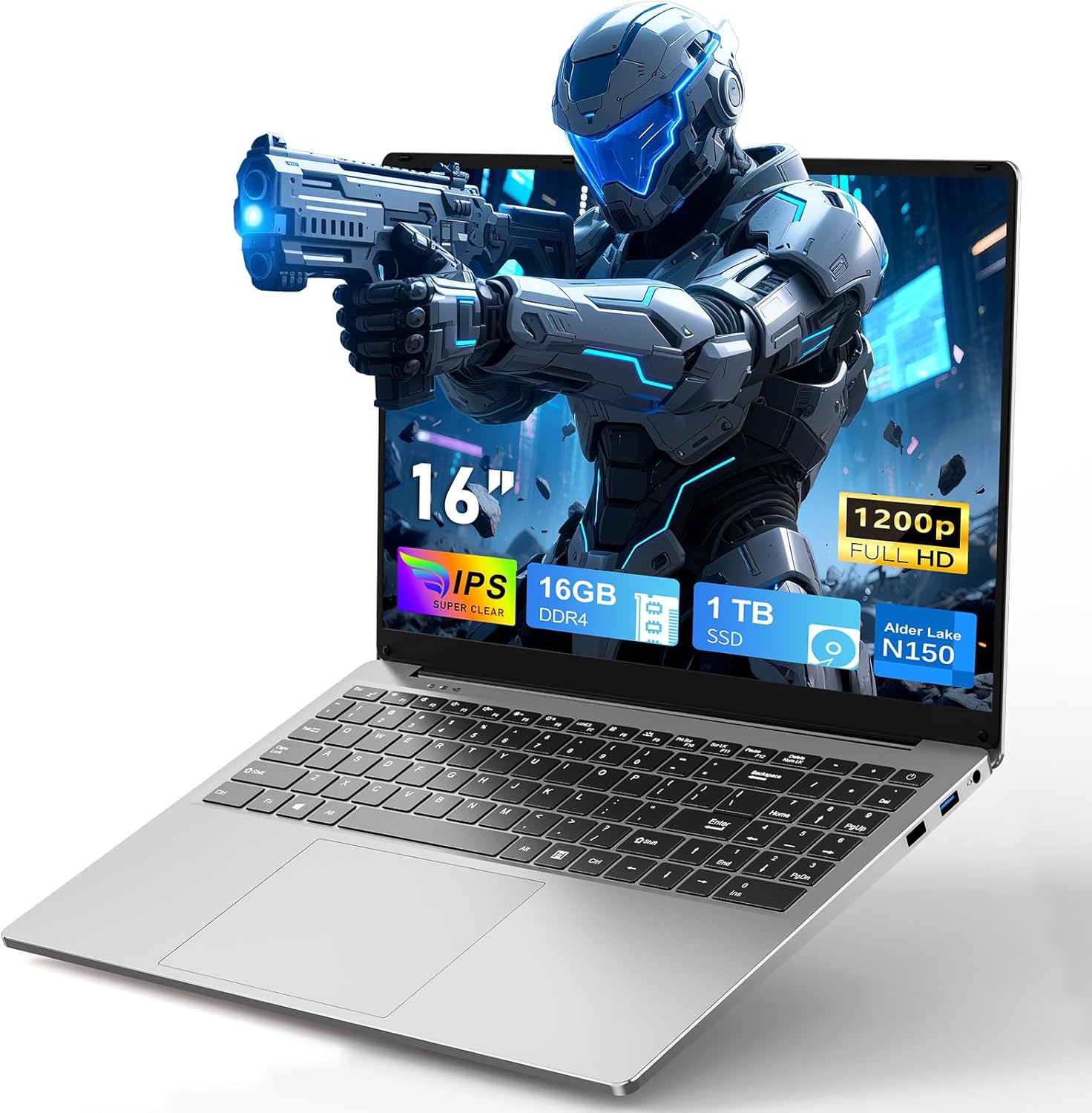 Gaming Laptop with N150 Processor and 16GB RAM for Performance