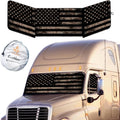 EcoNour Semi-Truck Sun Shade Vintage Camo Flag - Full Coverage