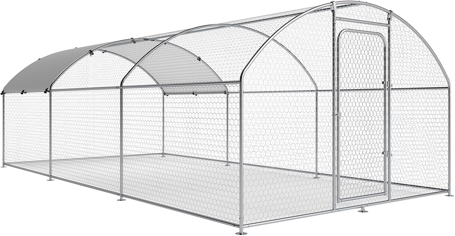 Outdoor Walk-in Large Metal Chicken Coop for Farm Animals