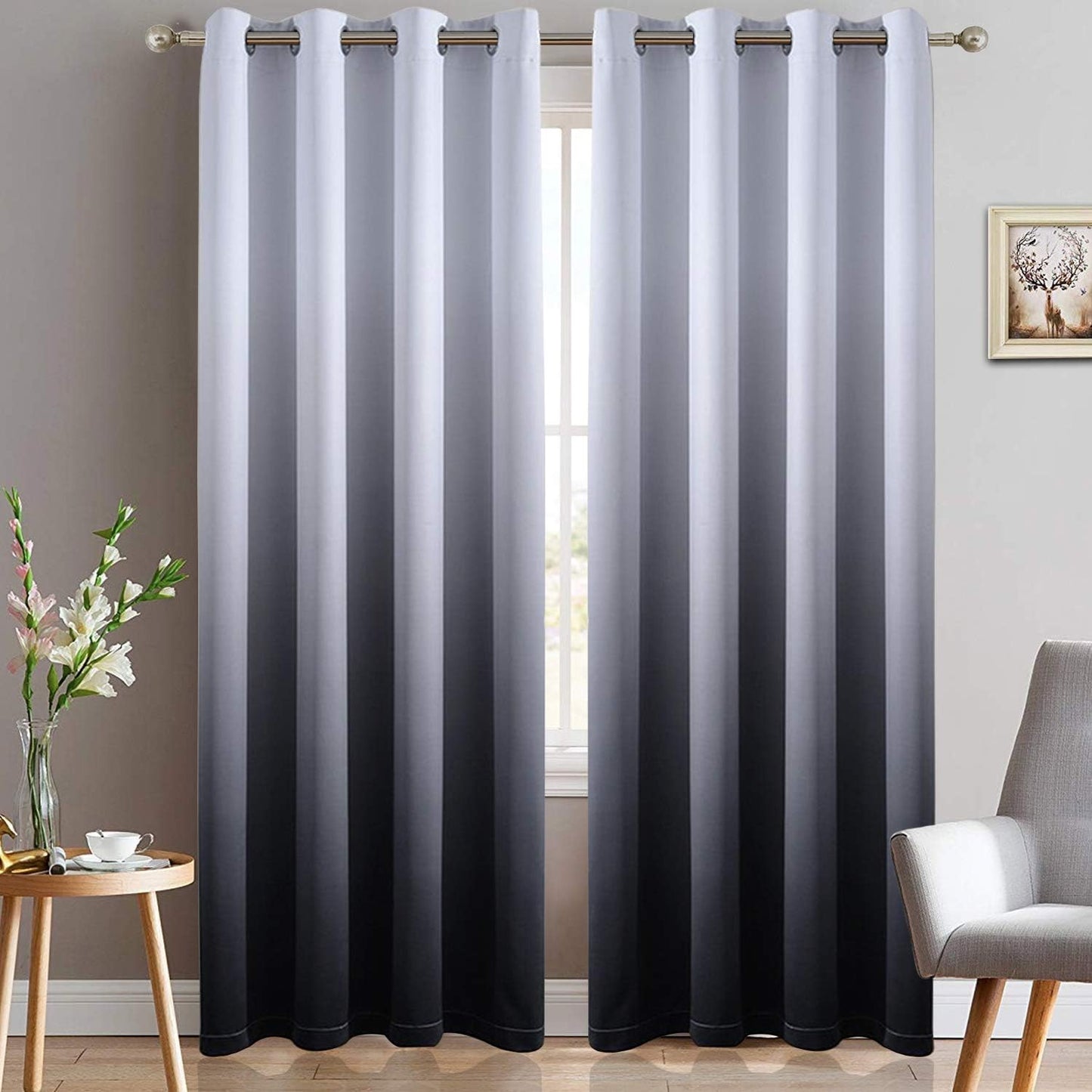 Yakamok Room Darkening Gradient Curtains for Stylish Windows