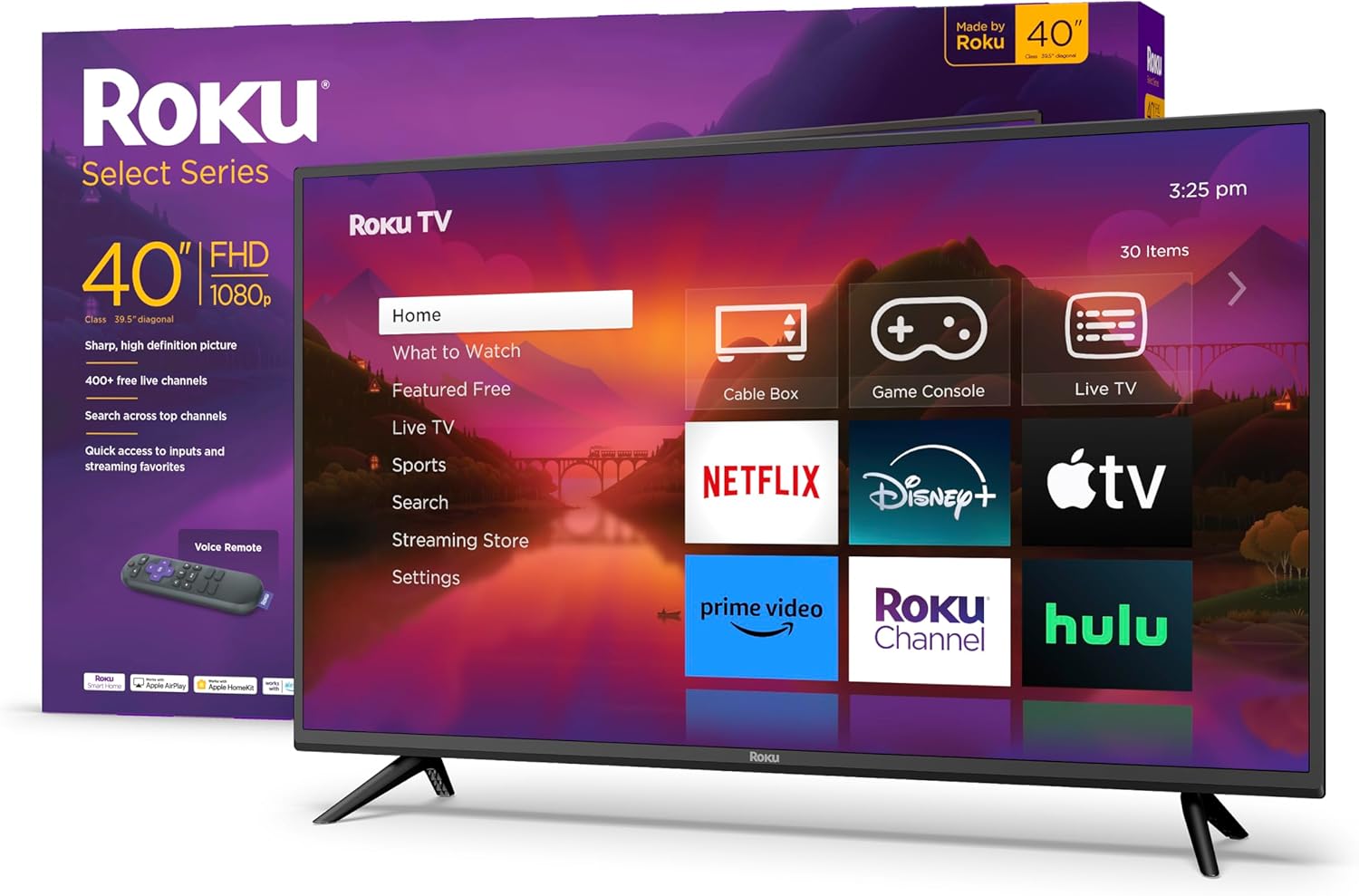 Roku 40-Inch Smart TV: Full HD Bright Picture & Voice Remote