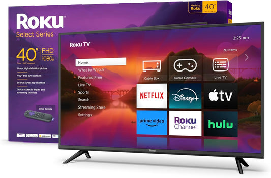 Roku 40-Inch Smart TV: Full HD Bright Picture & Voice Remote