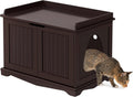 Cat Litter Box Enclosure Wooden Litter Cabinet - Hidden Pet Washroom