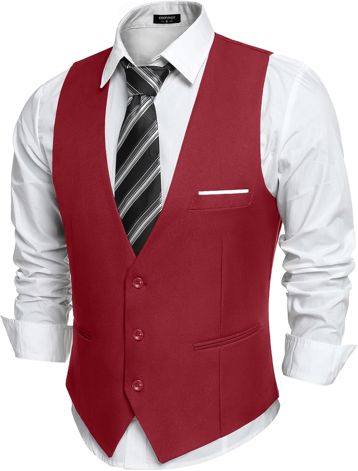 COOFANDY Men's Suit Vest Slim Fit for Formal and Casual Wear