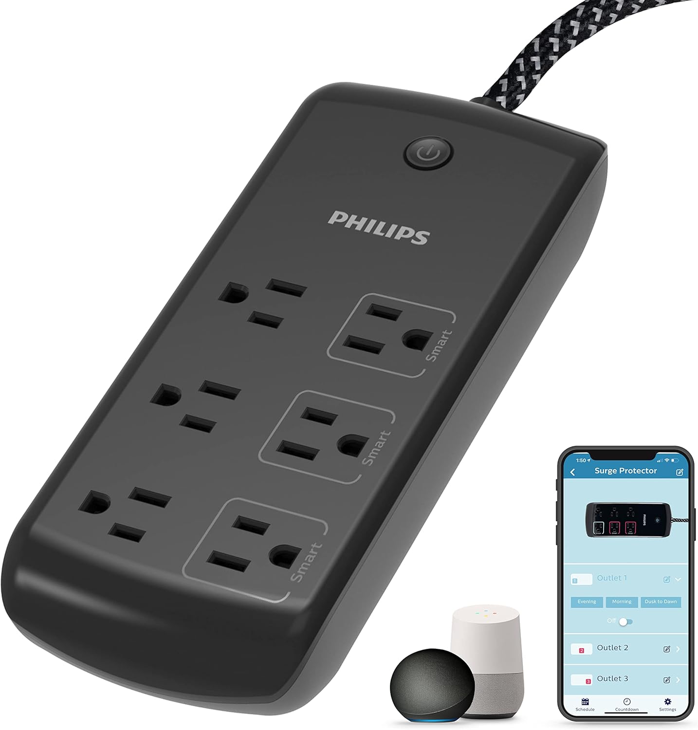 Philips Smart Surge Protector, Individual Control