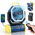 Odoland 30000mAh Camping Fan with LED Lantern for Outdoors