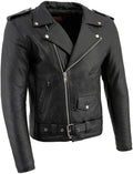 Men's The Legend Classic Black Leather Motorcycle Jacket - Quilted