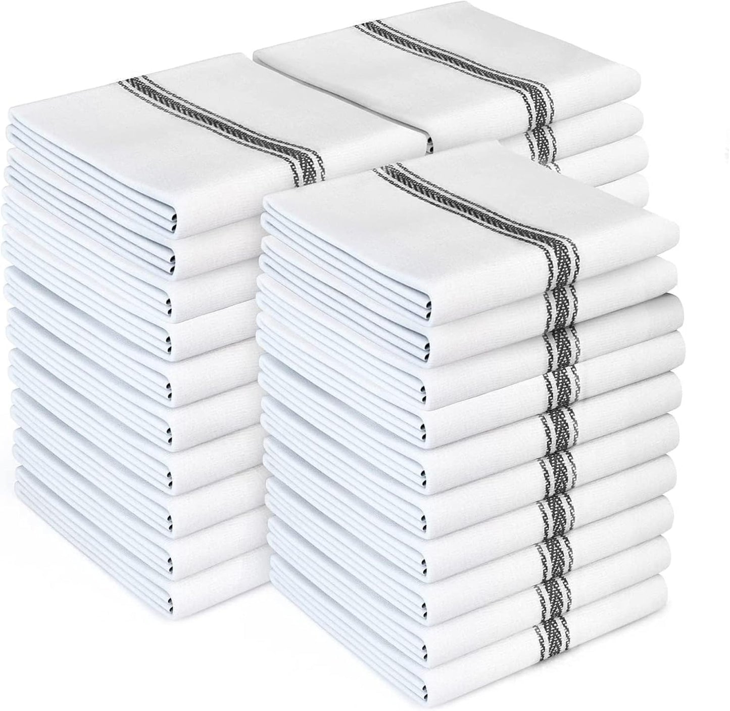 Zeppoli Classic Kitchen Towels - 30 Pack of Absorbent Dish Towels