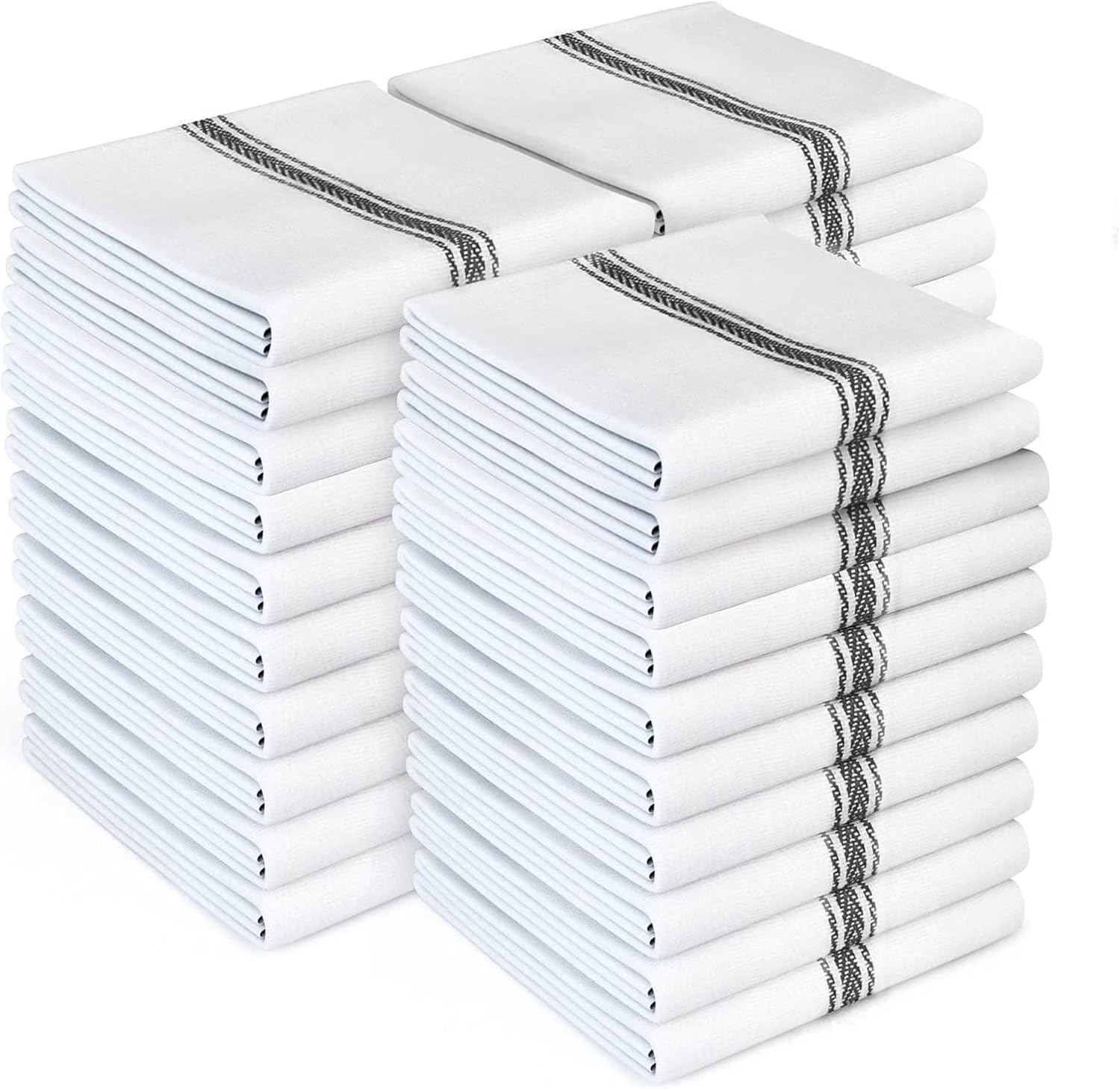 Zeppoli Classic Kitchen Towels - 30 Pack of Absorbent Dish Towels