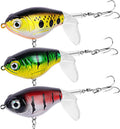 Top Water Fishing Lures with Rotating Tail - Realistic Action for Bass