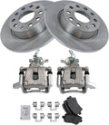 TRQ Rear Brake Pad & Rotor Kit Ceramic Compatible with 2010 Volkswagen