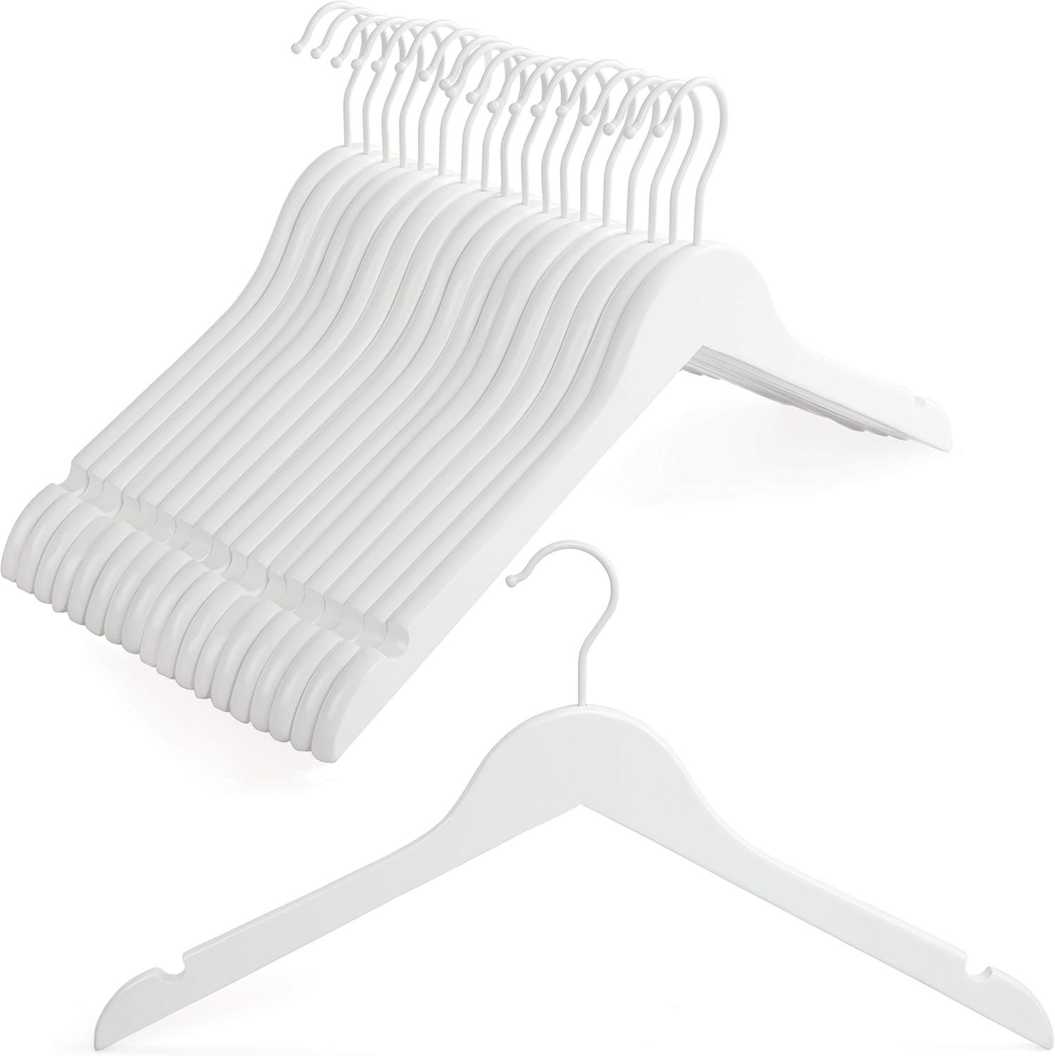 TOPIA HANGER Wooden Hangers 18 Pack for Wedding Dress and More