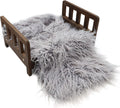 Newborn Photography Props Bed for 0-2 Months - Compact Wooden Posing