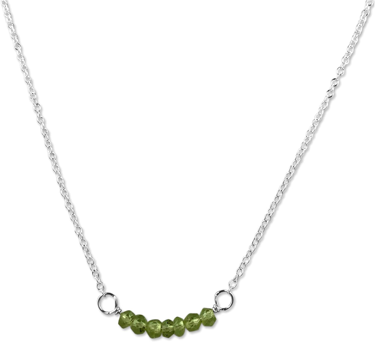 Personalized Birthstone Bar Necklace for Women and Girls