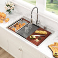 Sarlai Drop In Kitchen Sink 33x22 - Heavy Duty Workstation Sink